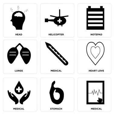 9 set basit düzenlenebilir simgeler