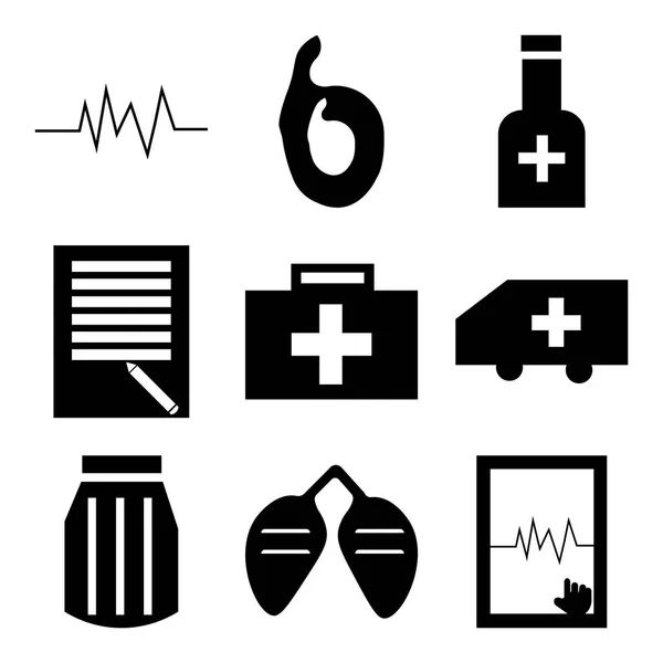 Set di 9 semplici icone modificabili — Vettoriale Stock