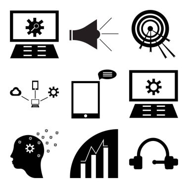 9 set basit düzenlenebilir simgeler