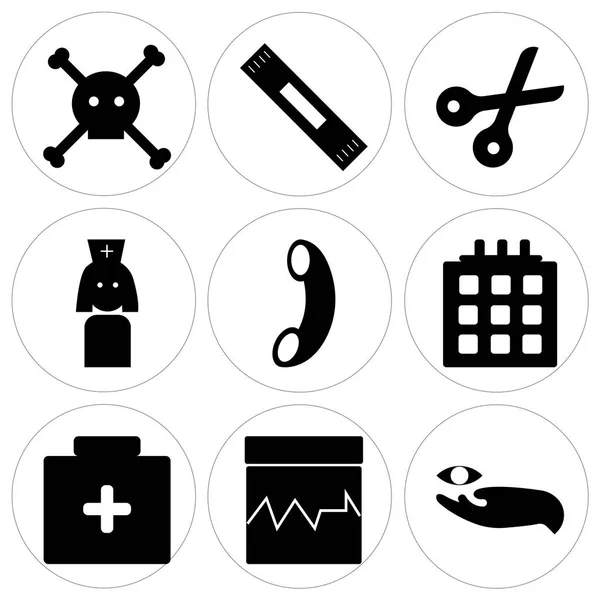 Conjunto de 9 iconos editables simples — Archivo Imágenes Vectoriales