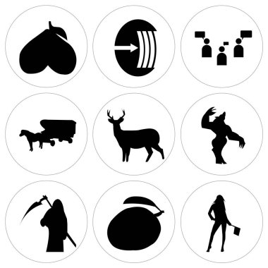 9 set basit düzenlenebilir simgeler