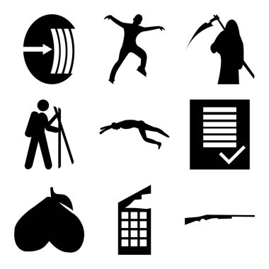 9 set basit düzenlenebilir simgeler