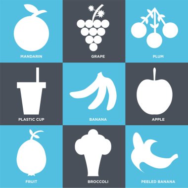 9 set basit düzenlenebilir simgeler