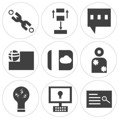 9 set basit düzenlenebilir simgeler