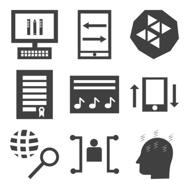 9 set basit düzenlenebilir simgeler