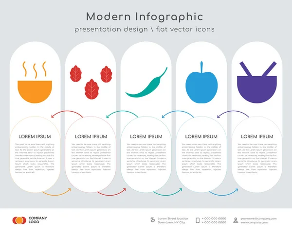 Supa de design infografic — Vector de stoc