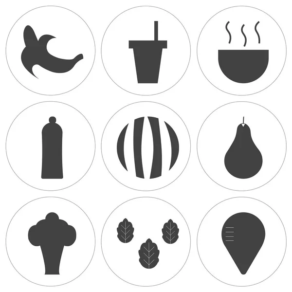 Set di 9 semplici icone modificabili — Vettoriale Stock