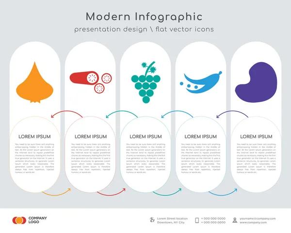 Diseño de infografías de rábano — Vector de stock