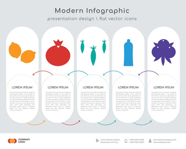 Diseño de infografías limón — Vector de stock