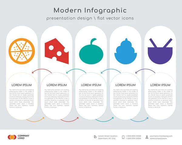 Diseño de infografías de mandarina — Vector de stock