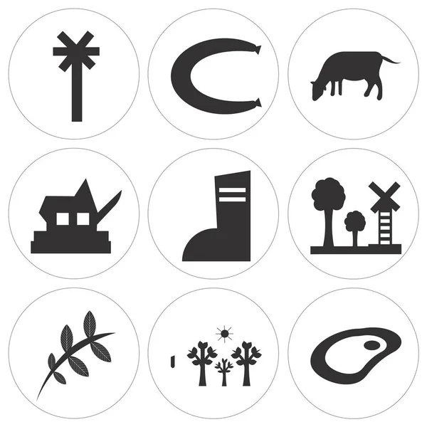 Conjunto de 9 ícones editáveis simples —  Vetores de Stock