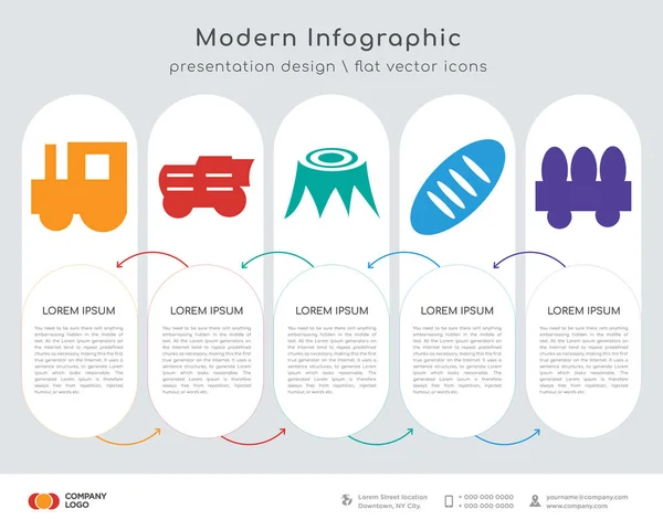 Design infografic tractor — Vector de stoc