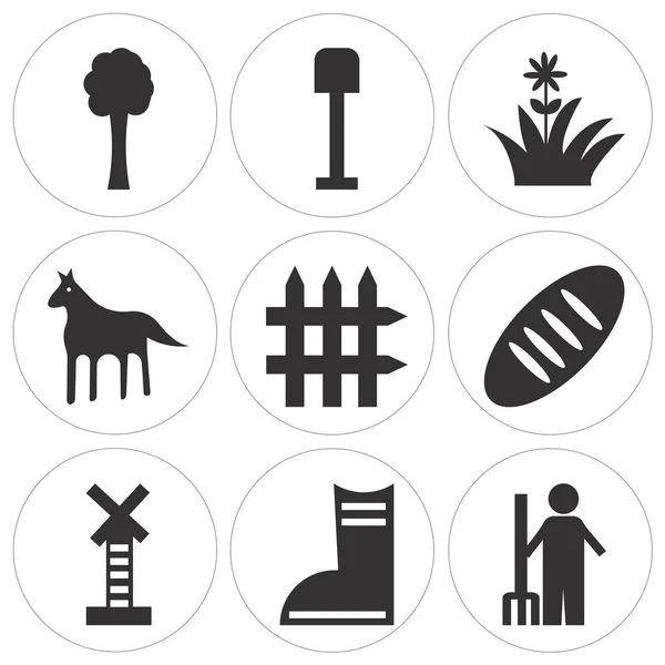 Conjunto de 9 ícones editáveis simples —  Vetores de Stock