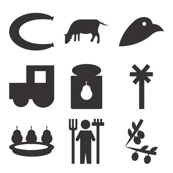Ensemble de 9 icônes modifiables simples — Image vectorielle