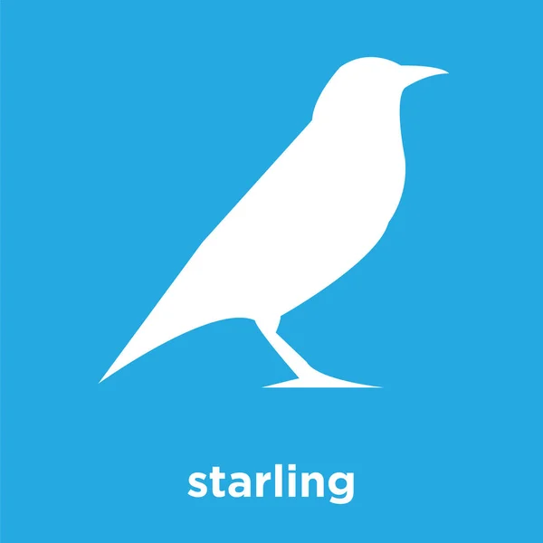 Icona stellare isolata su sfondo blu — Vettoriale Stock