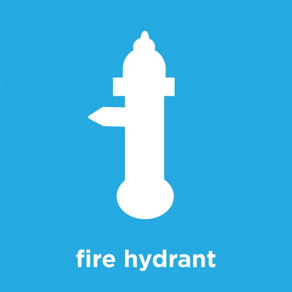 Ícone de hidrante de fogo isolado no fundo azul —  Vetores de Stock