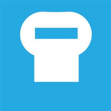  üzerinde mavi arka plan izole simgesi