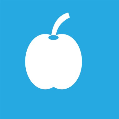  üzerinde mavi arka plan izole simgesi