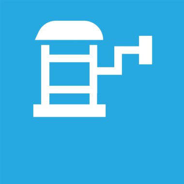  üzerinde mavi arka plan izole simgesi