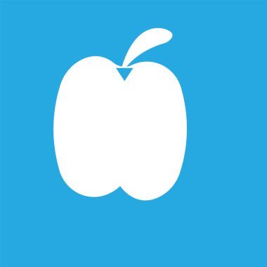  üzerinde mavi arka plan izole simgesi