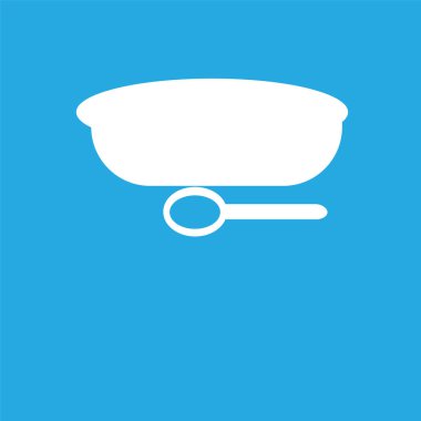  üzerinde mavi arka plan izole simgesi