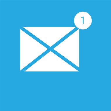  üzerinde mavi arka plan izole simgesi