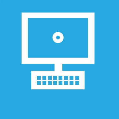  üzerinde mavi arka plan izole simgesi