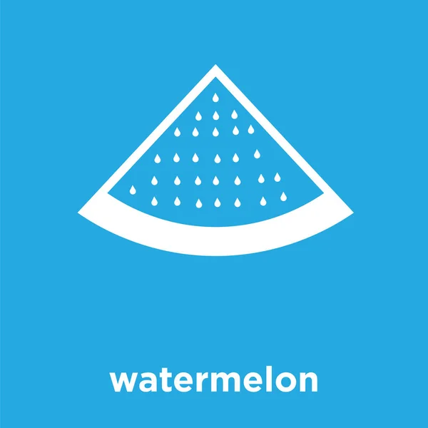 Icône de pastèque isolée sur fond bleu — Image vectorielle