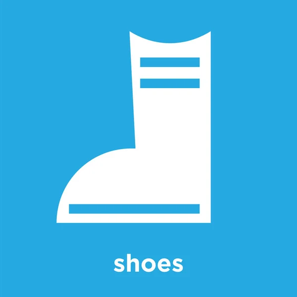 Icône chaussures isolé sur fond bleu — Image vectorielle