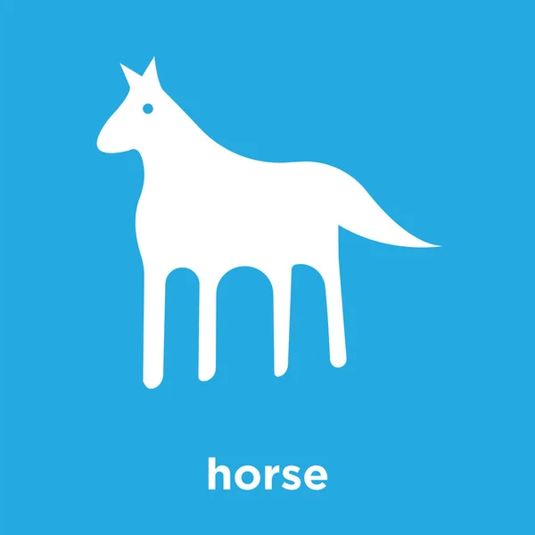 Иконка лошади на синем фоне — стоковый вектор