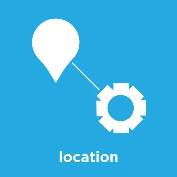 Icono de ubicación aislado sobre fondo azul — Vector de stock