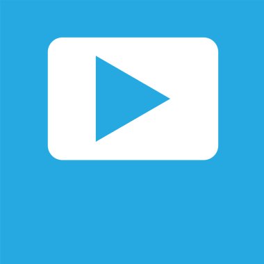  üzerinde mavi arka plan izole simgesi