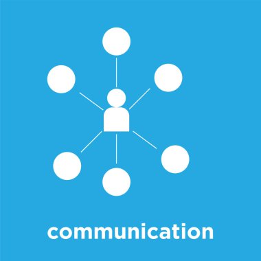 üzerinde mavi arka plan izole iletişim simgesi