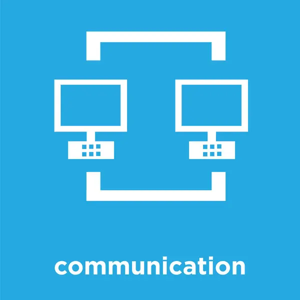 Icône de communication isolée sur fond bleu — Image vectorielle