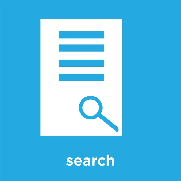 Icône de recherche isolé sur fond bleu — Image vectorielle