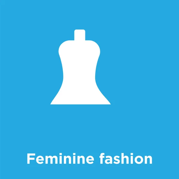 Ícone de moda feminina isolado no fundo azul — Vetor de Stock