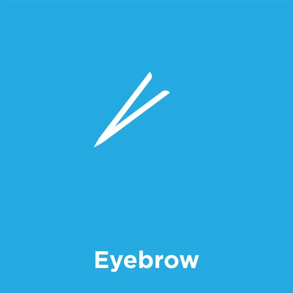 Ögonbryn-ikonen isolerad på blå bakgrund — Stock vektor