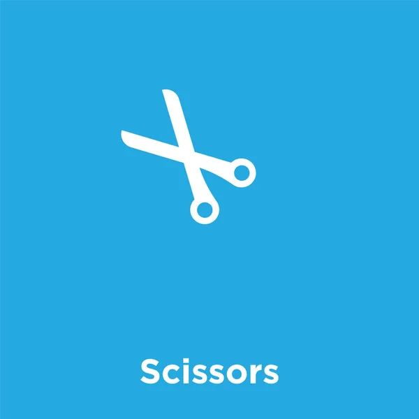 Scissors icon isolated on blue background — Stock Vector