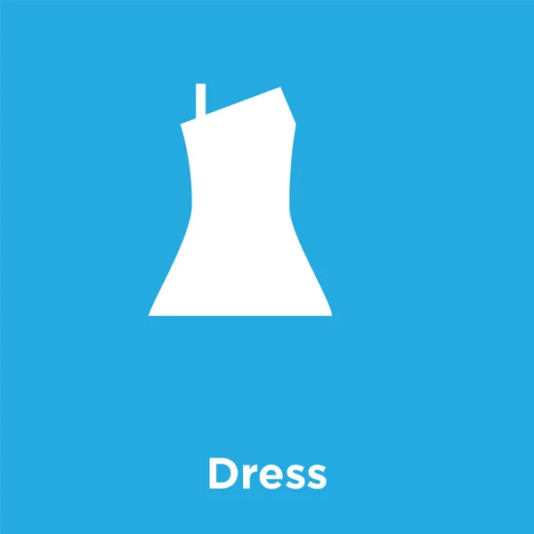 Icono de vestido aislado sobre fondo azul — Vector de stock