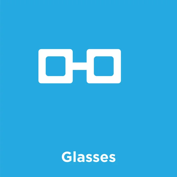 Icono de gafas aislado sobre fondo azul — Vector de stock