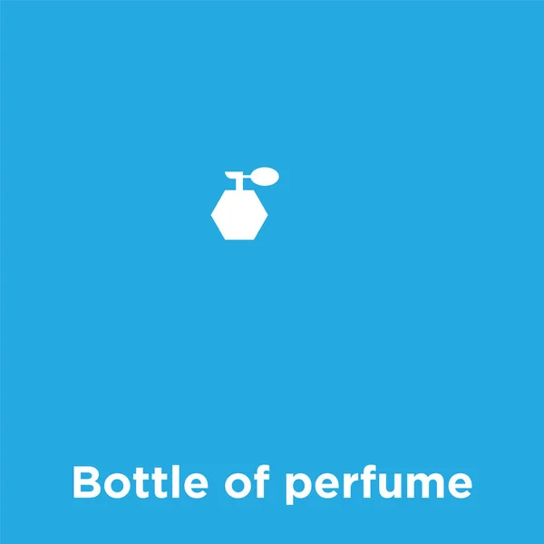 Пляшка значка парфумів ізольована на синьому фоні — стоковий вектор