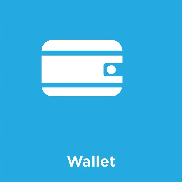Εικονίδιο πορτοφόλι που απομονώνονται σε μπλε φόντο — Διανυσματικό Αρχείο