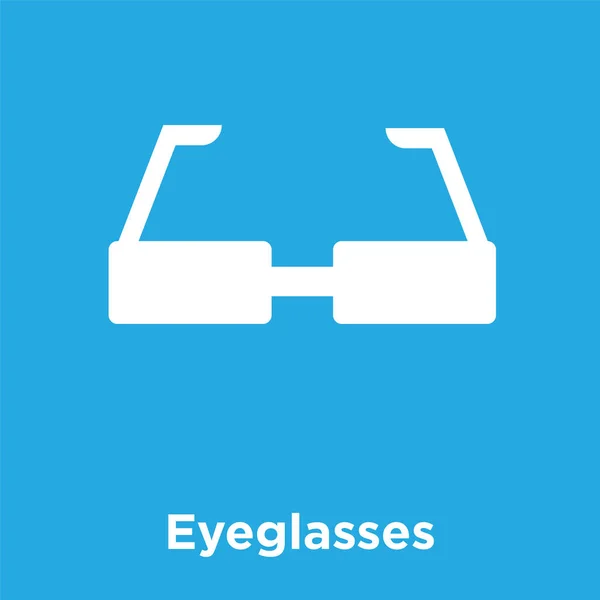 Icono de gafas aisladas sobre fondo azul — Vector de stock