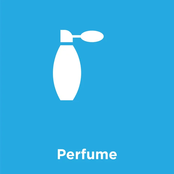 Parfüm ikon elszigetelt kék háttér — Stock Vector