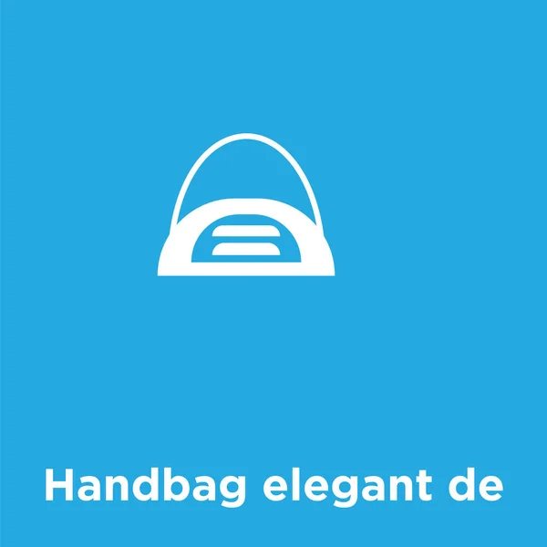 Bolso elegante de icono aislado sobre fondo azul — Vector de stock