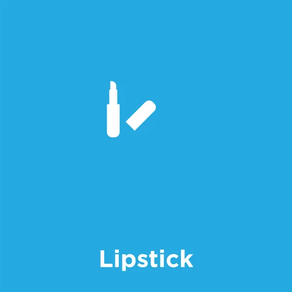 Icono de lápiz labial aislado sobre fondo azul — Vector de stock