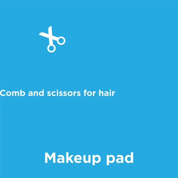 Make-up pad pictogram geïsoleerd op blauwe achtergrond — Stockvector