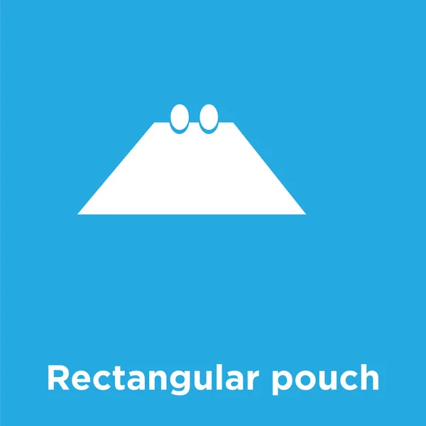 Icono de bolsa rectangular aislado sobre fondo azul — Vector de stock