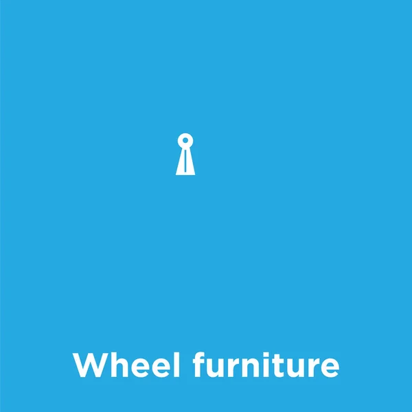 Icono de muebles de ruedas aislado sobre fondo azul — Vector de stock