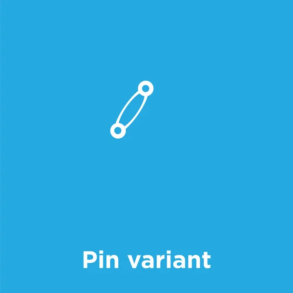 Пин-вариант значок выделен на синем фоне — стоковый вектор
